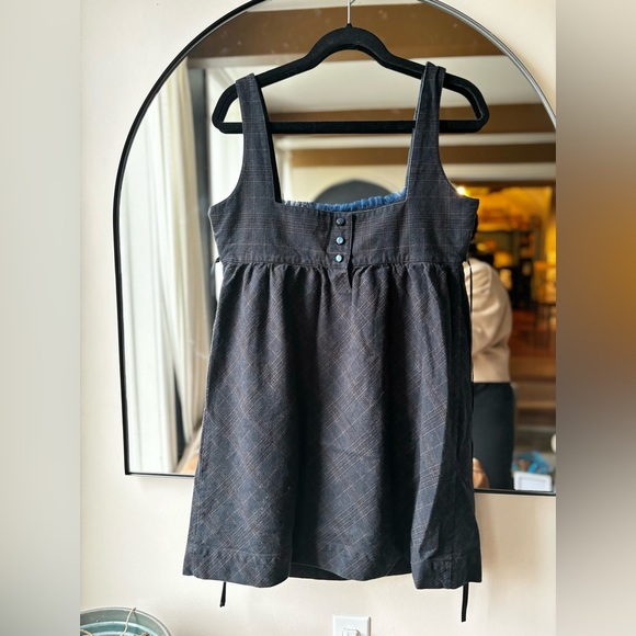 FREE PEOPLE | Folklore plaid mini dress | size 10 - Picture 3 of 7